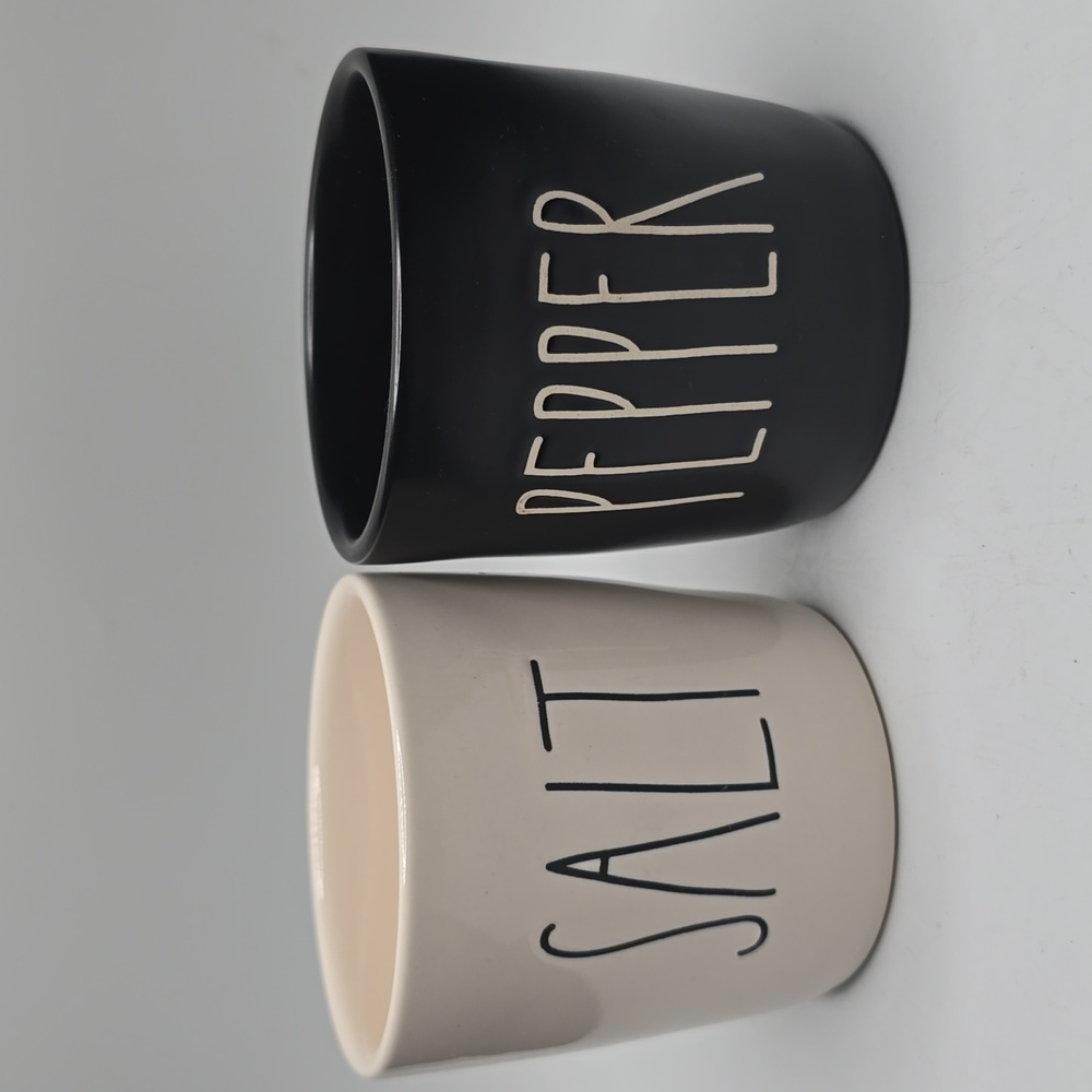 Rae Dunn Artisan Collection by Magenta Salt & Pepper Cellars Black & White